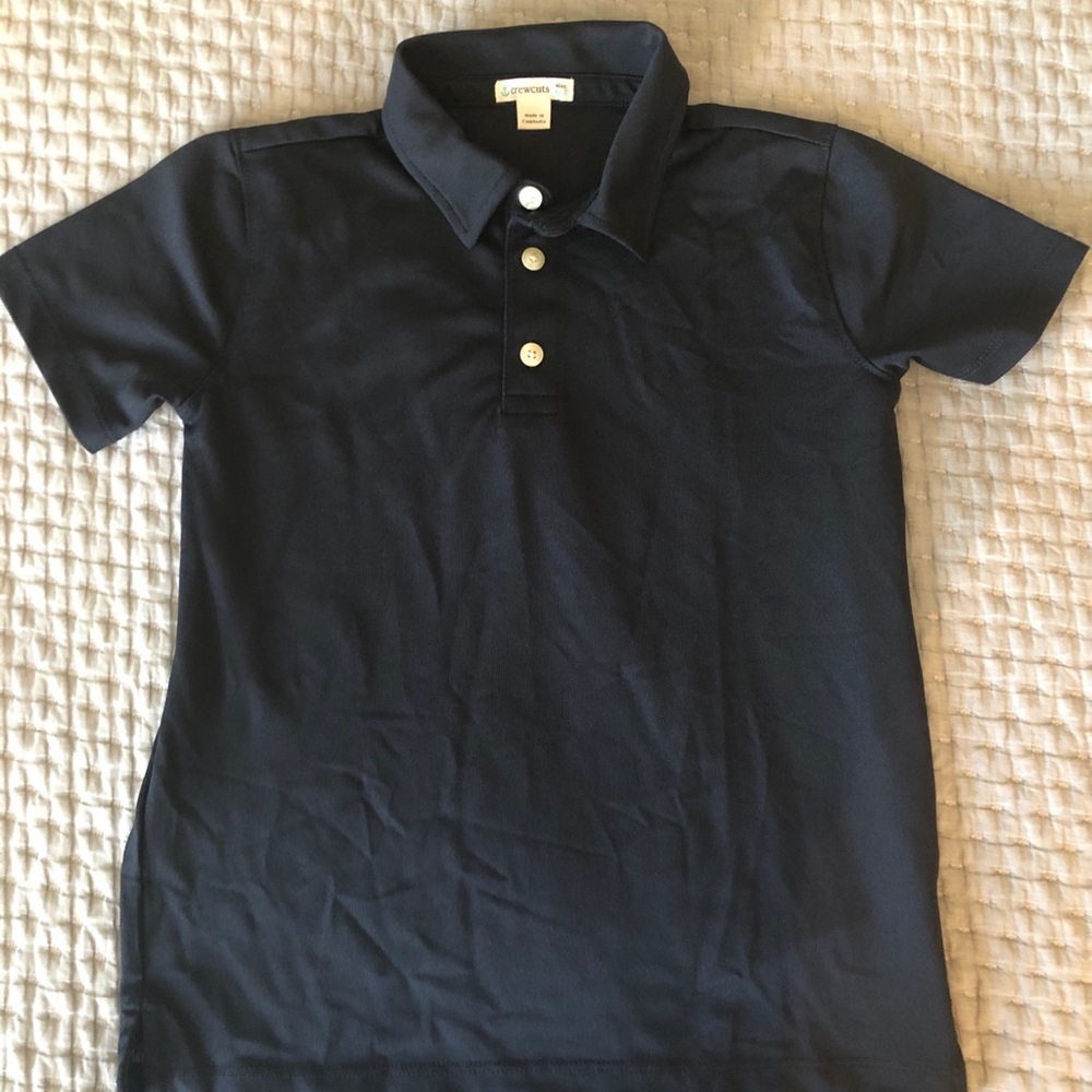 J crew NWOT boys black polo shirt size 6/7